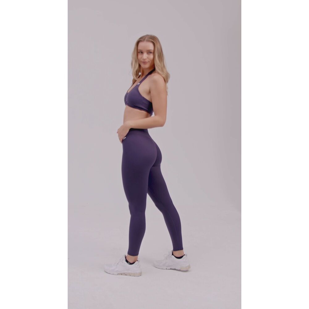 2pc Lifesopeche Tandii V Shaped Sports Bra & Leggings Activewear Set Navy