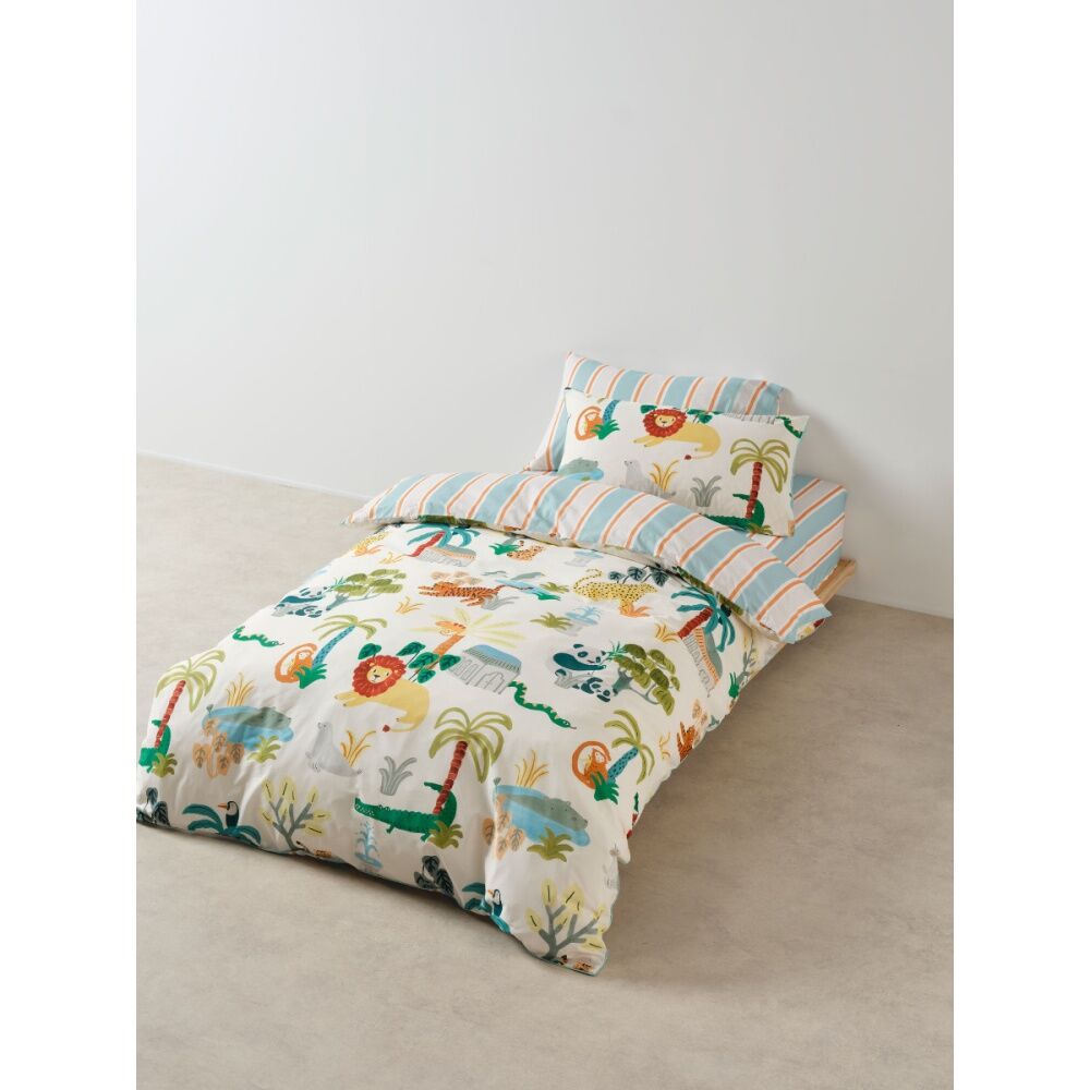 Linen House Kids Creatures Great & Small Quilt Cover Pillowcase Set