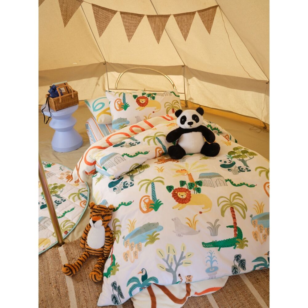 Linen House Kids Creatures Great & Small Quilt Cover Pillowcase Set