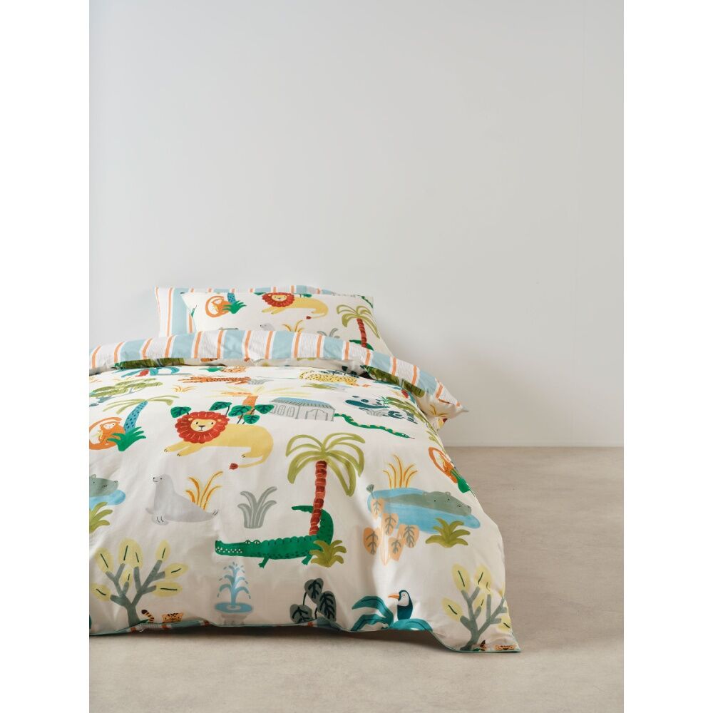Linen House Kids Creatures Great & Small Quilt Cover Pillowcase Set