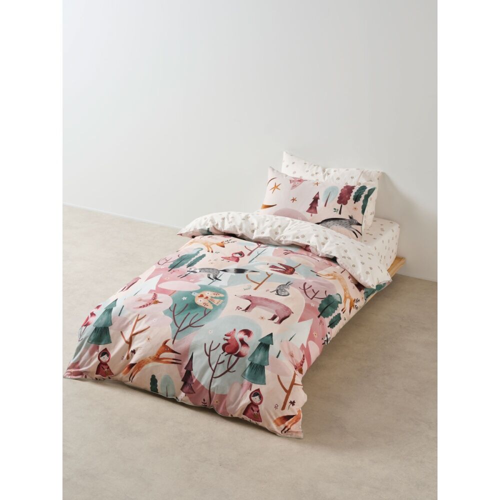 Linen House Kids Folk Woodland Quilt Cover & Pillowcase Set Cotton