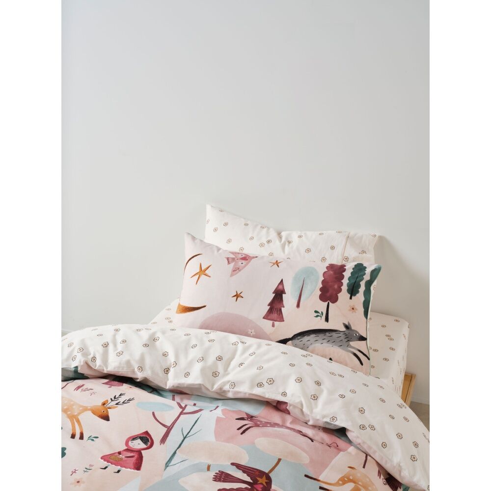 Linen House Kids Folk Woodland Quilt Cover & Pillowcase Set Cotton