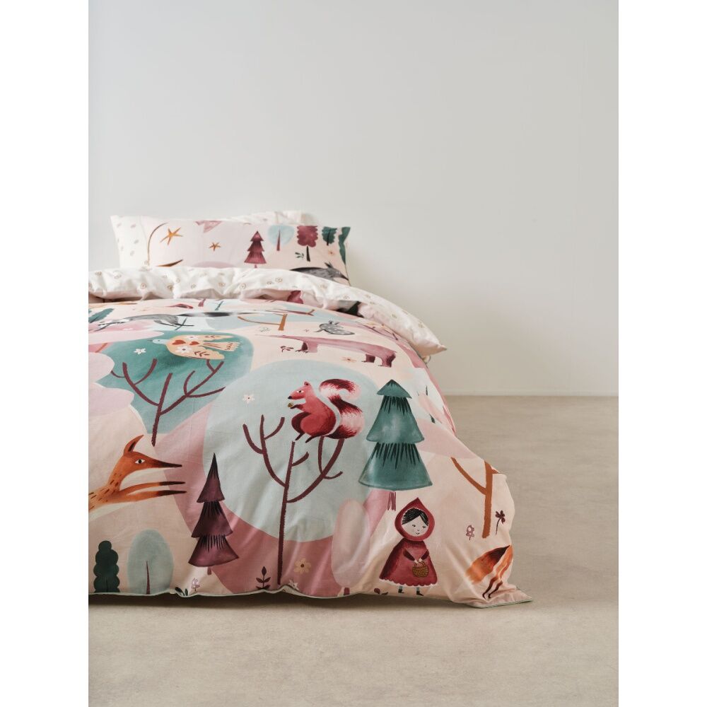 Linen House Kids Folk Woodland Quilt Cover & Pillowcase Set Cotton