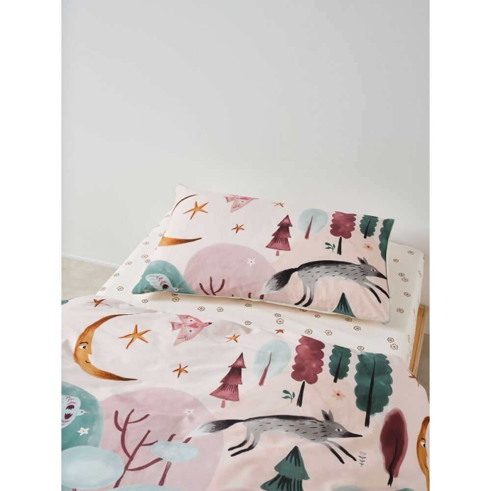 Linen House Kids Folk Woodland Quilt Cover & Pillowcase Set Cotton
