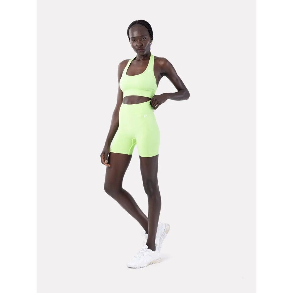 Lifesopeche Emmah Seamless Scrunch Bum Sculpted Activewear Shorts Lime Kali