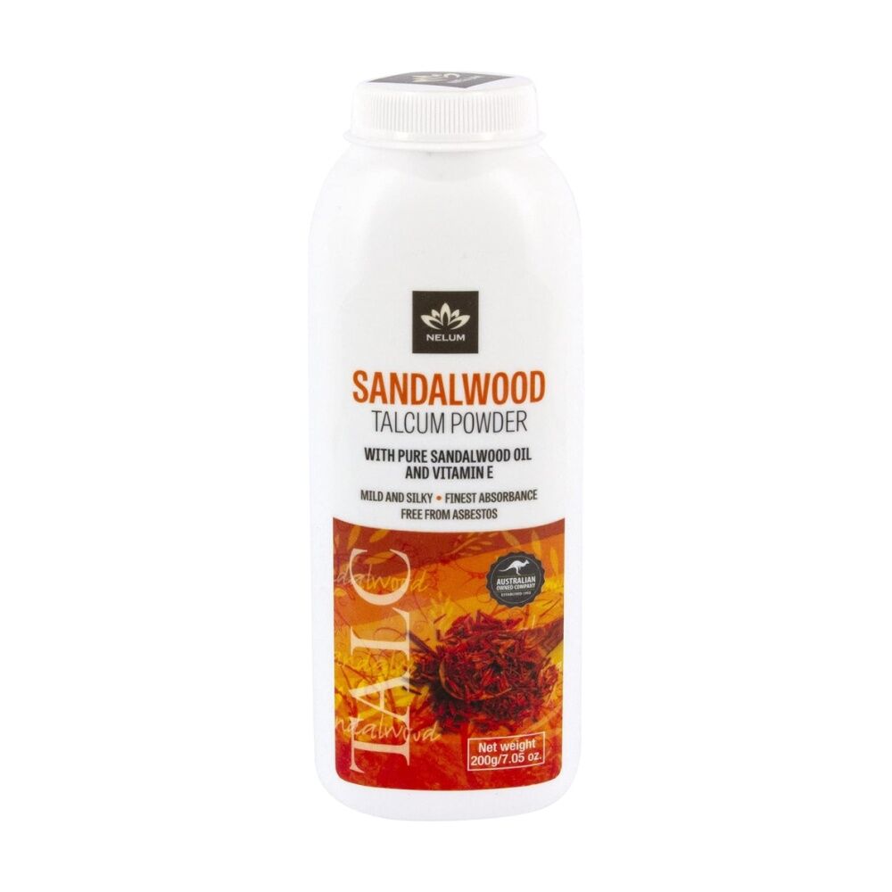 6PK Nelum Sandalwood Talcum Powder Silky Absorbent With Vitamin E 200g