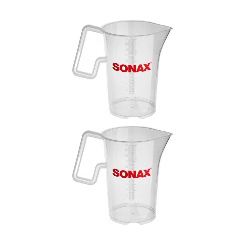 2PK Sonax Plastic Measuring Cup 1L For Accurate Pouring With Ergonomic Handle