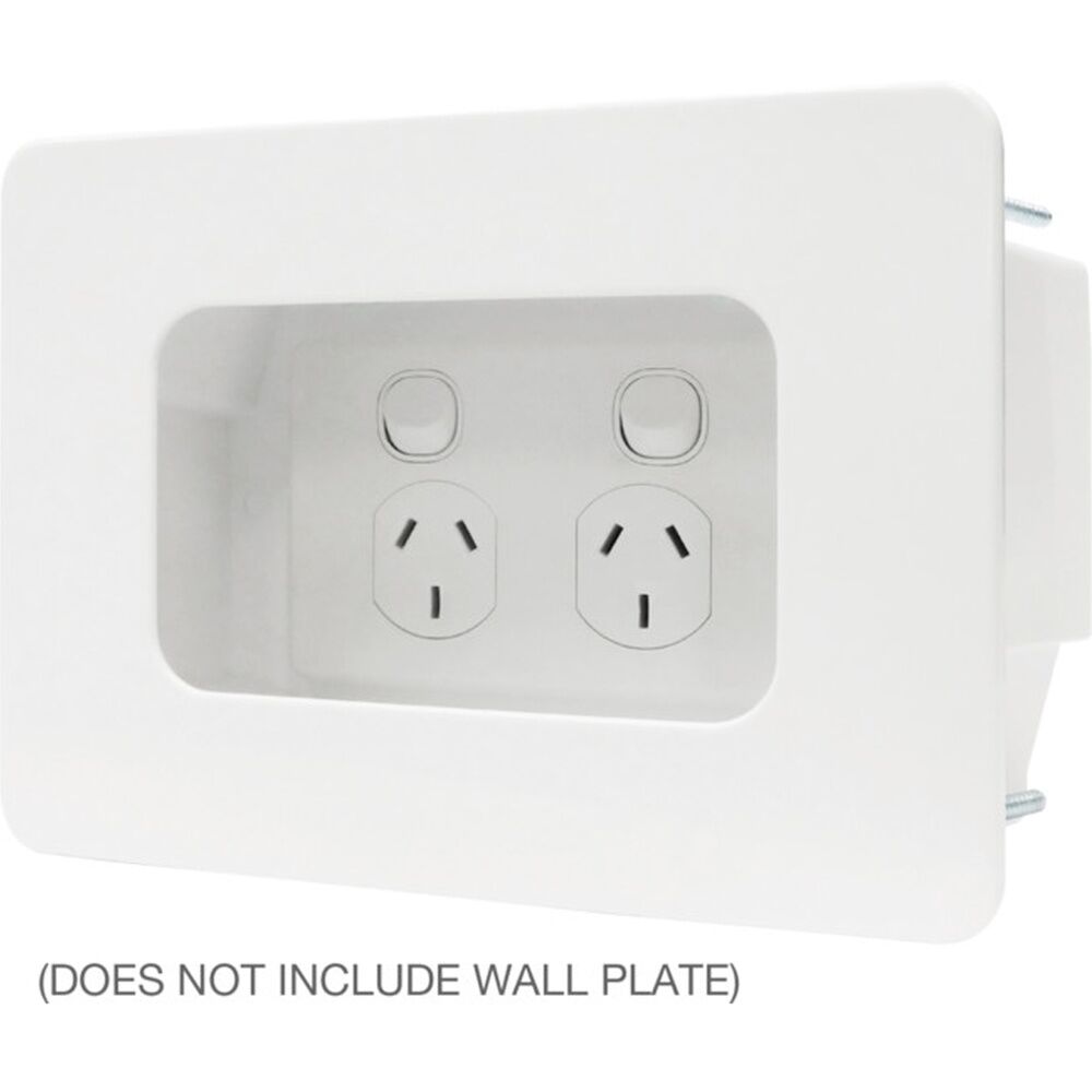 Matchmaster Recessed 1 Gang Mounting Box Wall Outlet Power Cavity