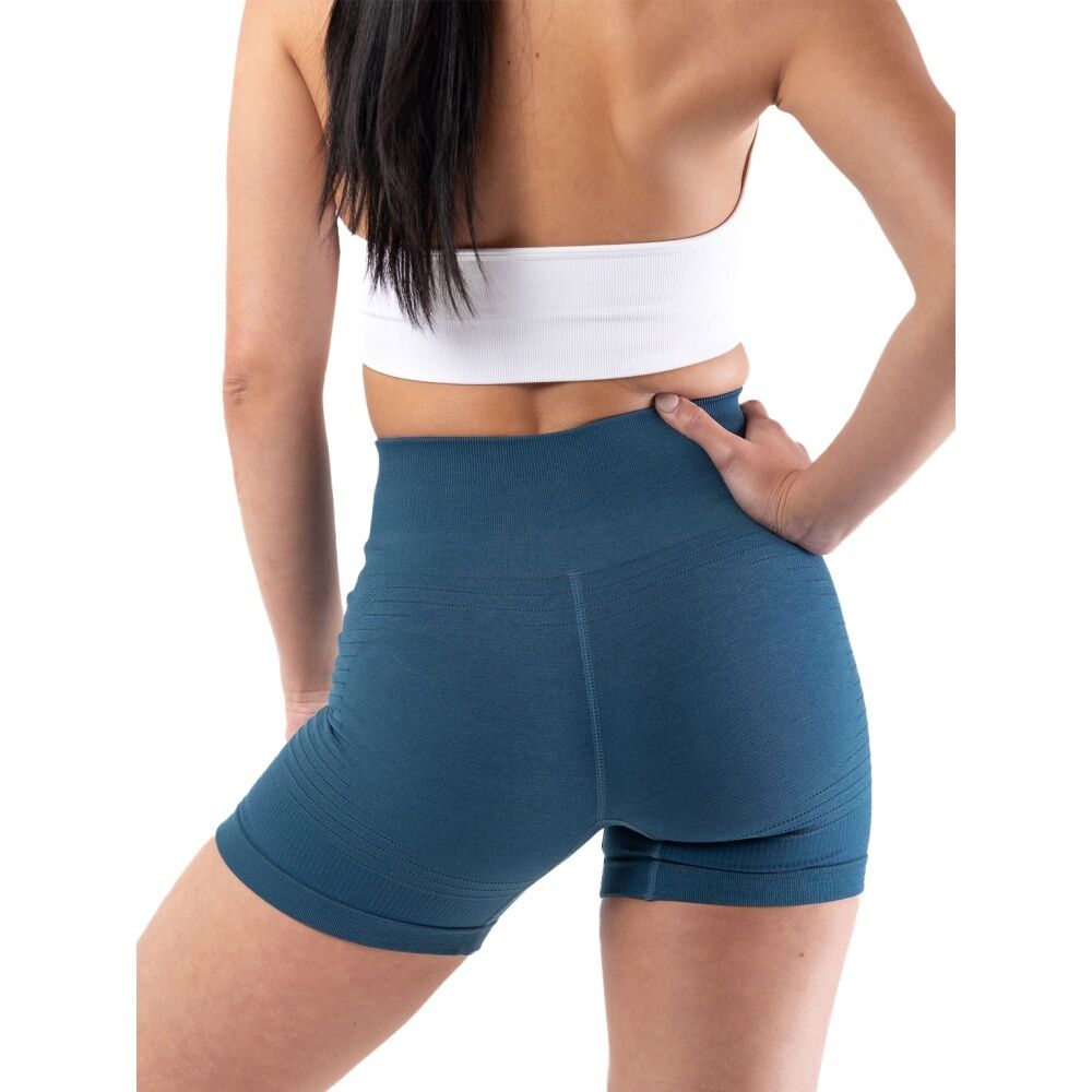 Lifesopeche Sindi High-Waisted Seamless Activewear Shorts Dark Teal Zoya