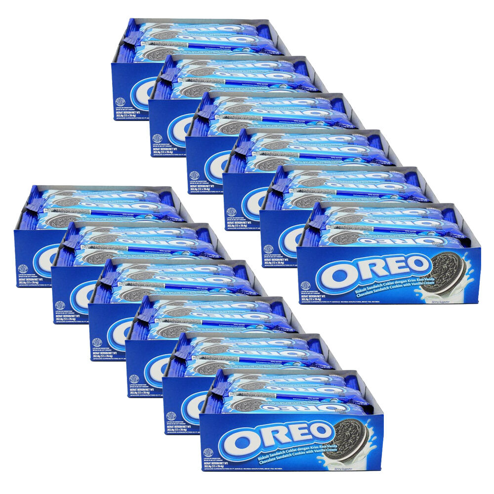 12x 12pc Oreo Original Cream W/ Three Biscuit In Each Pack 29.4g Per-Bar