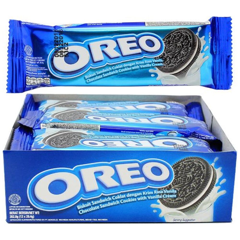 12x 12pc Oreo Original Cream W/ Three Biscuit In Each Pack 29.4g Per-Bar