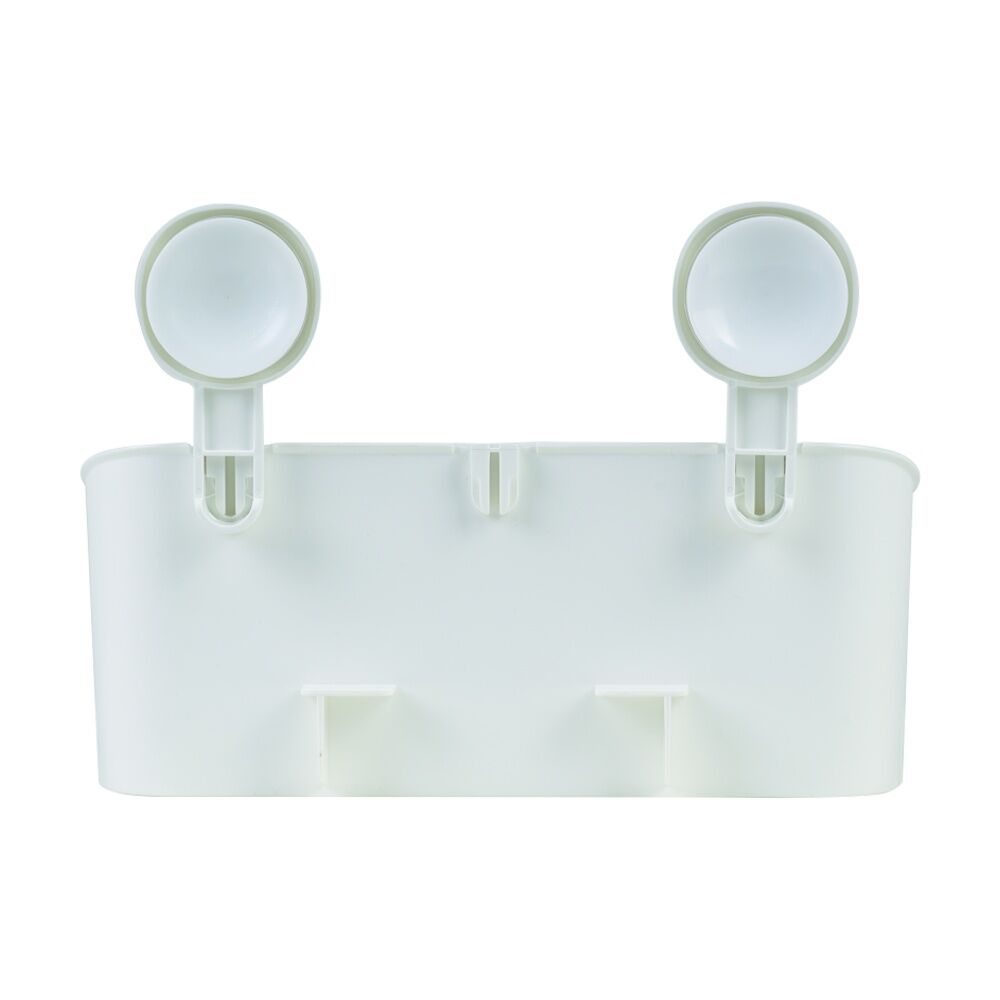 Companion Suction Shelf Bathroom Storage Multiple Hooks Drainage 10kg