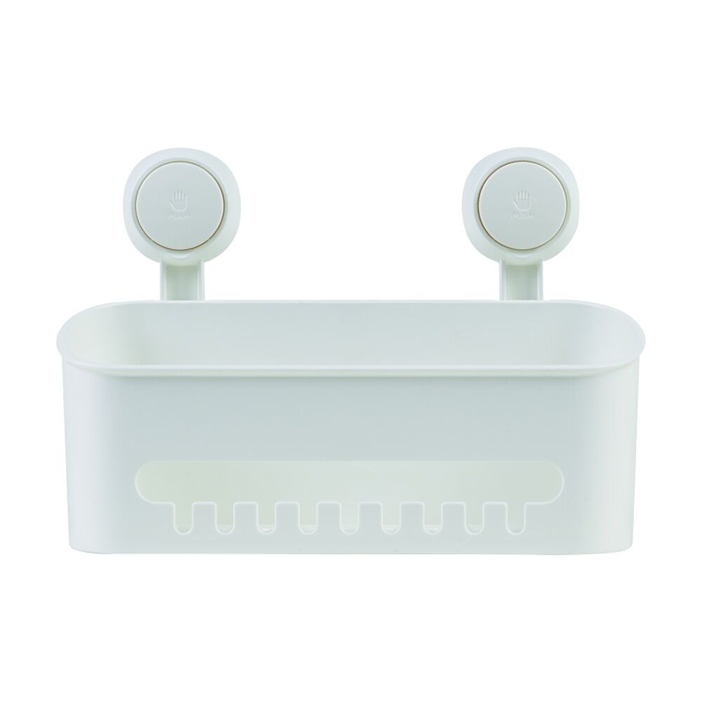 4PK Companion Suction Shelf Bathroom Storage Multiple Hooks Drainage 10kg