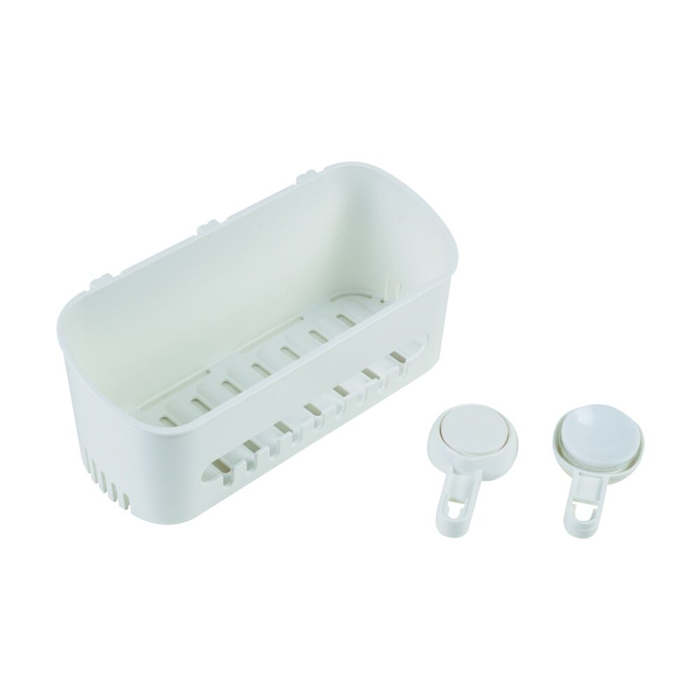 4PK Companion Suction Shelf Bathroom Storage Multiple Hooks Drainage 10kg