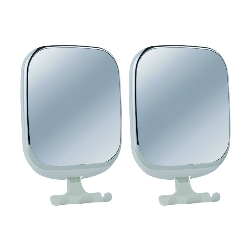 2PK Companion Suction Mirror Fogless Bathroom Hooks Push Installation