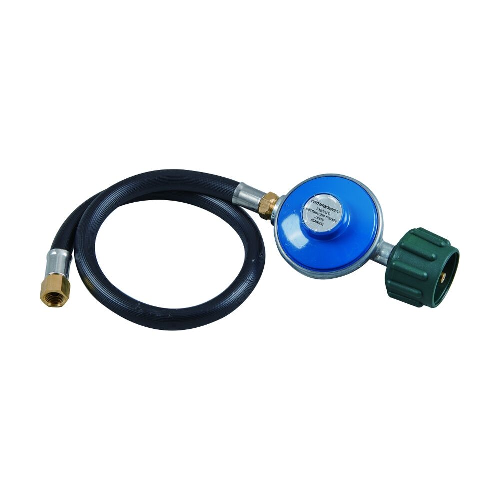 2PK Companion Hose LCC27 Regulator 1/4" BSP Gas Safe Connection 60cm