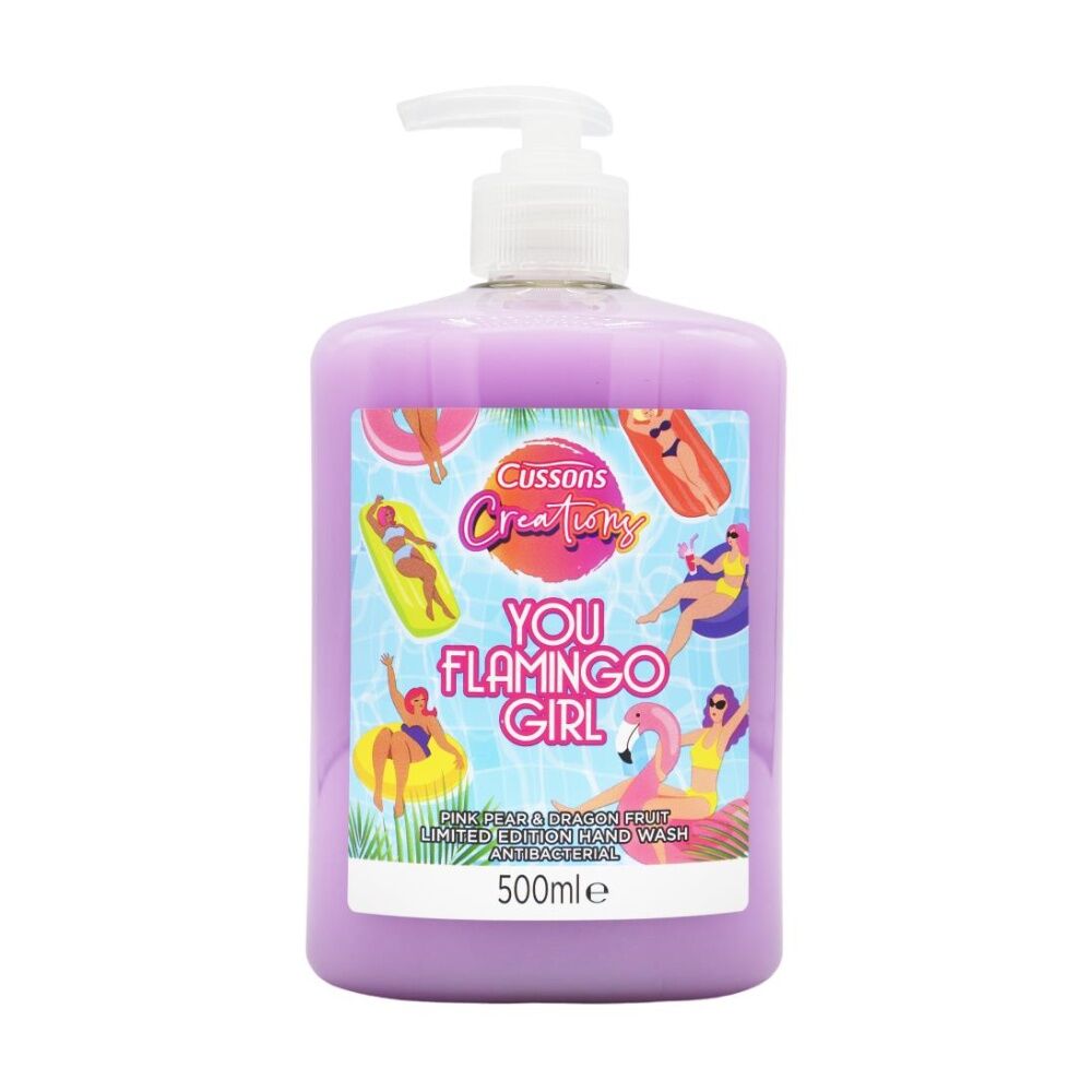 6PK Cussons Hand Wash Creations You Flamingo Girl Pink Pear Dragon Fruit 500ml