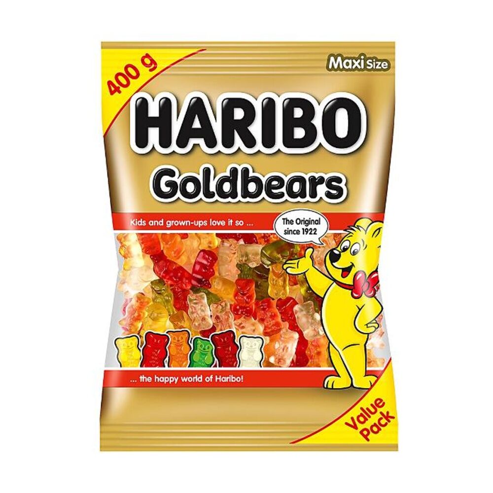 18PK Haribo Gold Bears 400g Party Favours Candy/Lollies/Gummies