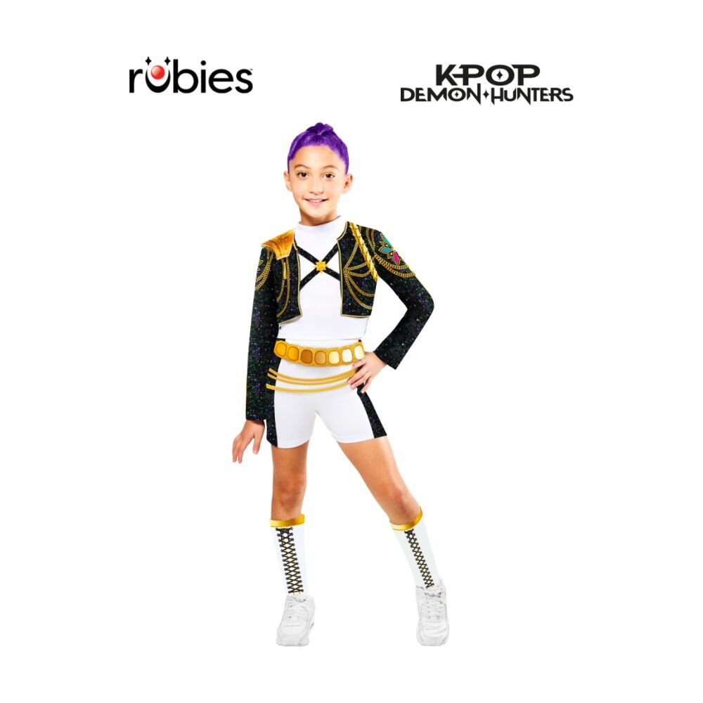 Rubies K-Pop Demon Hunters Rumi Gold Hybrid Costume Child Dress Up