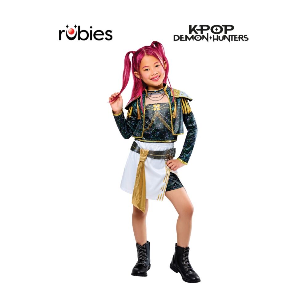 Rubies K-Pop Mira Golden Deluxe Costume Child Female Dress Up Outfit