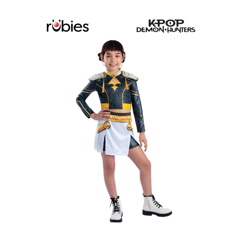 Rubies K-Pop Zoey Golden Deluxe Costume Child Female Dress Up Outfit
