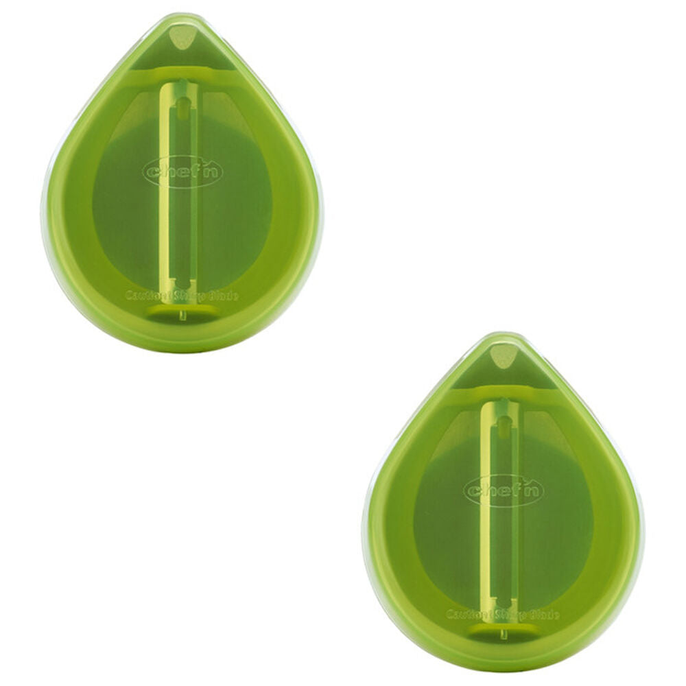 2PK Chef'n PalmPeeler Vegetable Peeler Ergonomic Green Stainless Steel