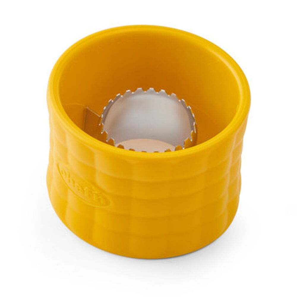 2PK Chef'n Cob Corn Stripper Serrated Stainless Steel Blade Yellow Plastic Handle