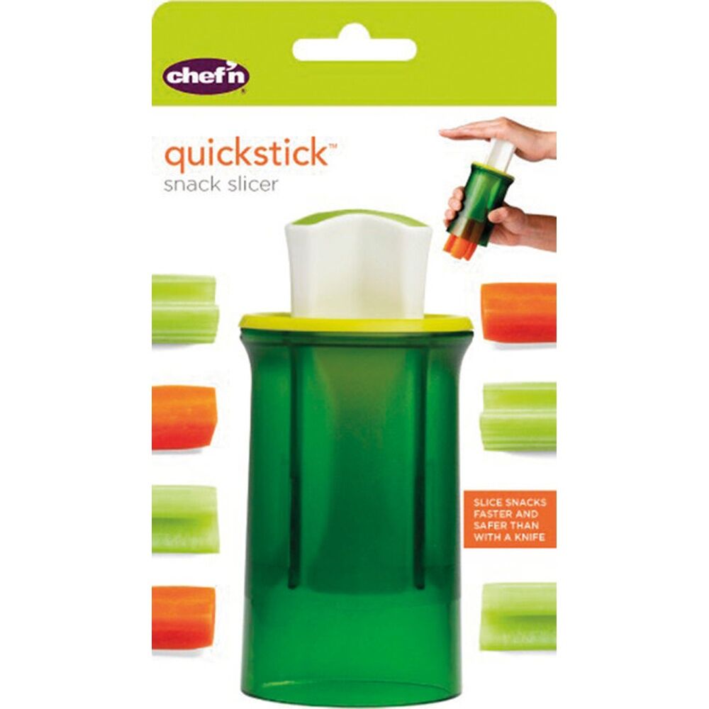2PK Chef'n QuickStick Snack Slicer Green For Fast Veggie Sticks