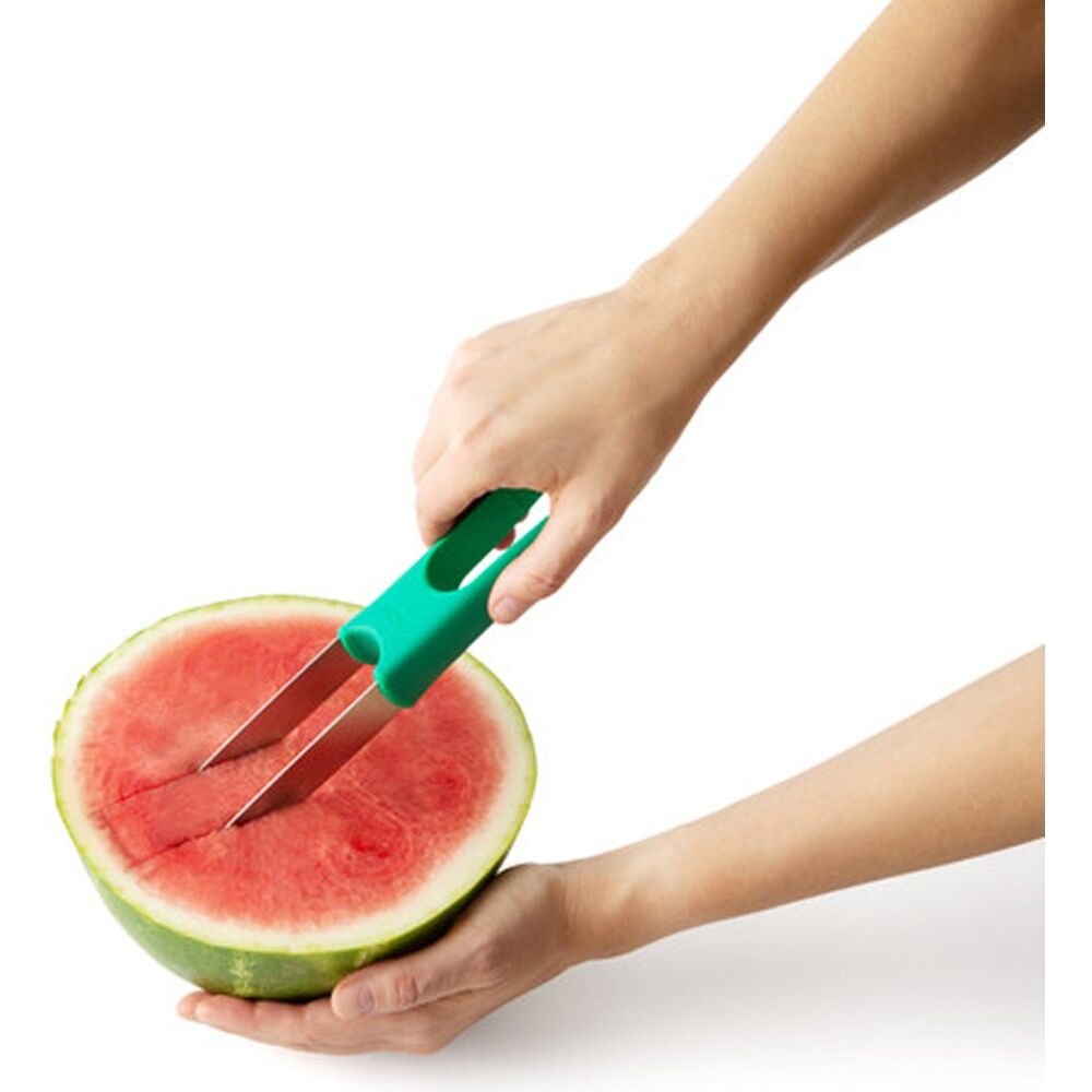 2PK Chef'n Watermelon Slicester Messless Fruit Cutter Green 26cm