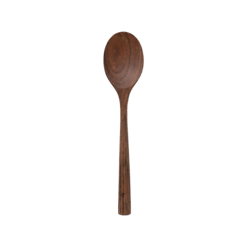 2PK Chef'n Walnut Wooden Cooking Spoon Solid Oiled Heat Resistant Brown