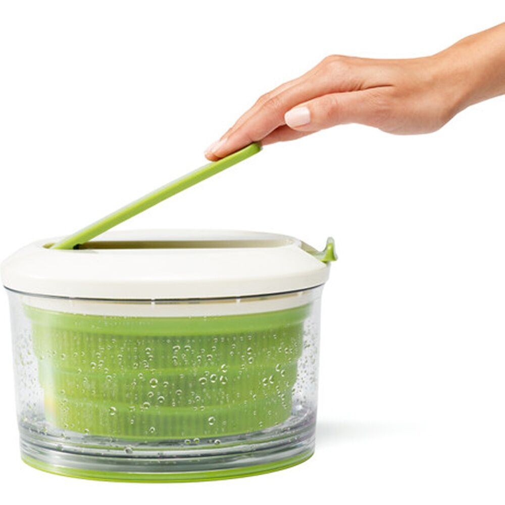 Chef'n SpinCycle Salad Spinner Easy-Push Lever Green Kitchen Tool
