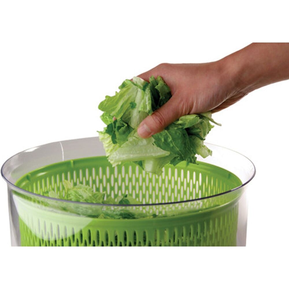 Chef'n SpinCycle Salad Spinner Easy-Push Lever Green Kitchen Tool