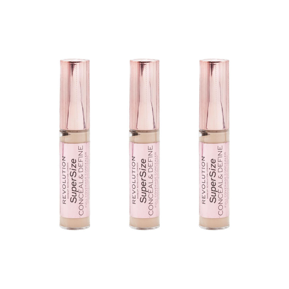 3PK Revolution Conceal & Define Supersize Concealer Face Makeup C3 13g