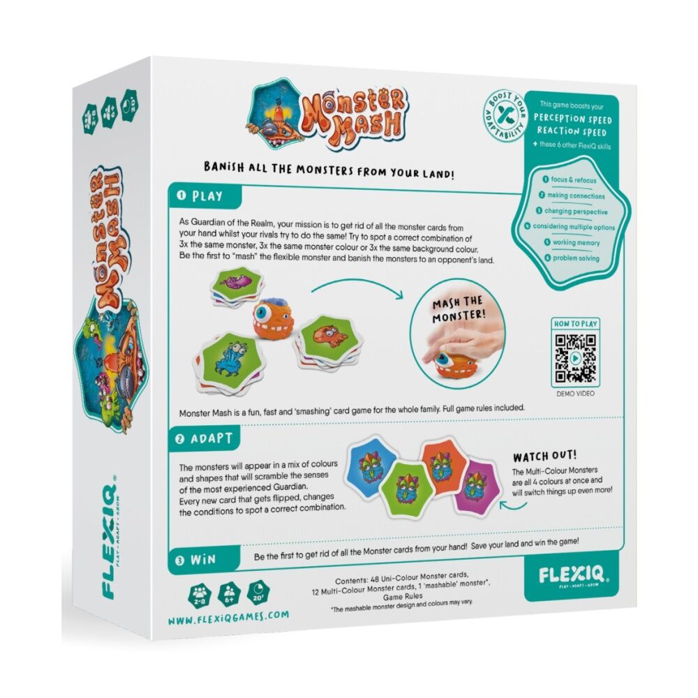 Flexiq Monster Mash Card Game 2-8 Players 20+ Mins Ages 6+ Reaction Speed