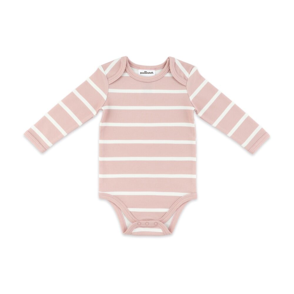 3pc The Peanutshell Baby Long Sleeve Bodysuits & Knitted Leggings Cotton Pk