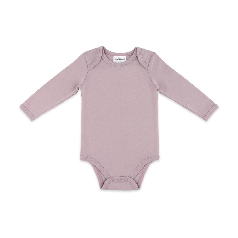 5pc The Peanutshell Baby Snap Front Long Sleeve Bodysuits Cotton Pink