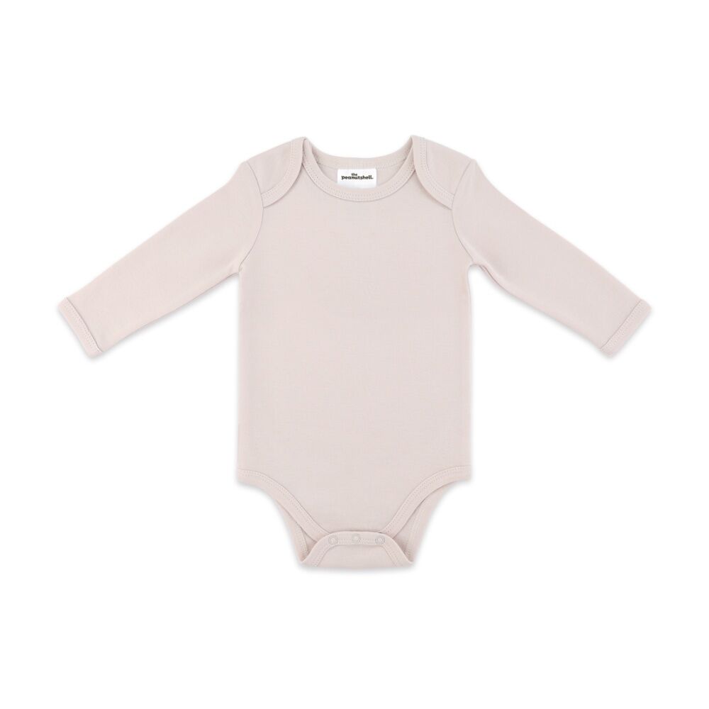 5pc The Peanutshell Baby Snap Front Long Sleeve Bodysuits Cotton Pink