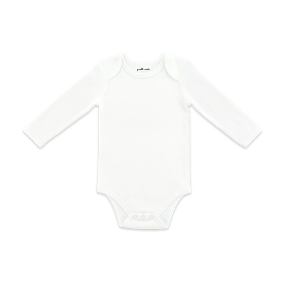 5pc The Peanutshell Baby Snap Front Long Sleeve Bodysuits Cotton Pink