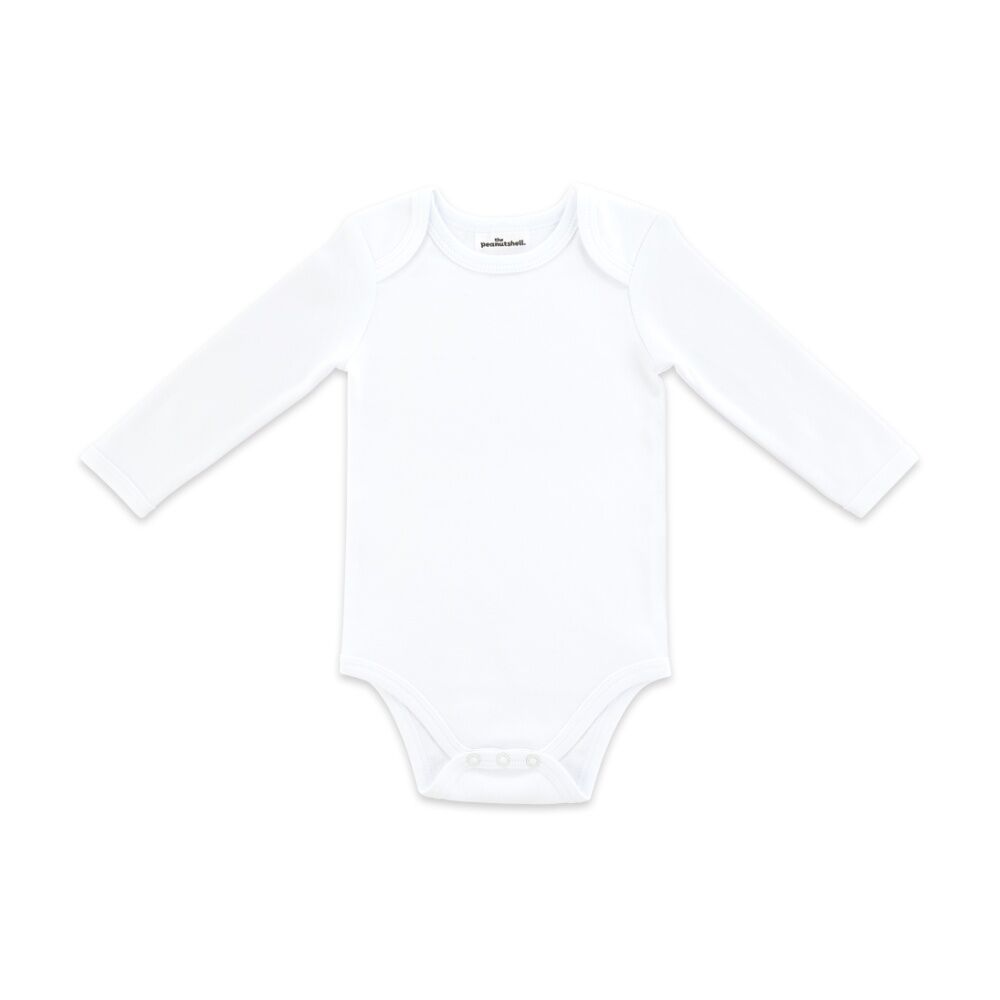 5pc The Peanutshell Baby Snap Front Long Sleeve Bodysuits Cotton Multicolour