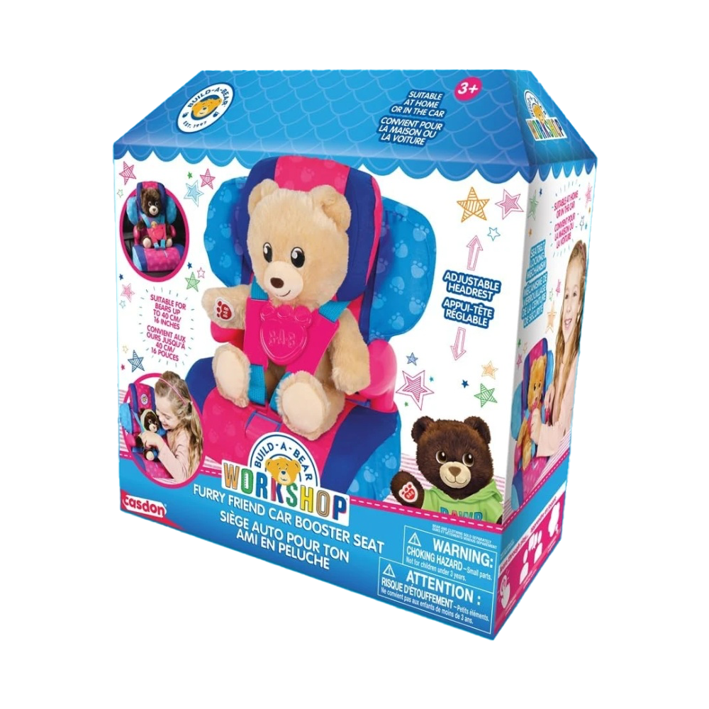 Casdon Furry Friend Car Booster Seat Accessory For Teddy Bear Toy 3y+