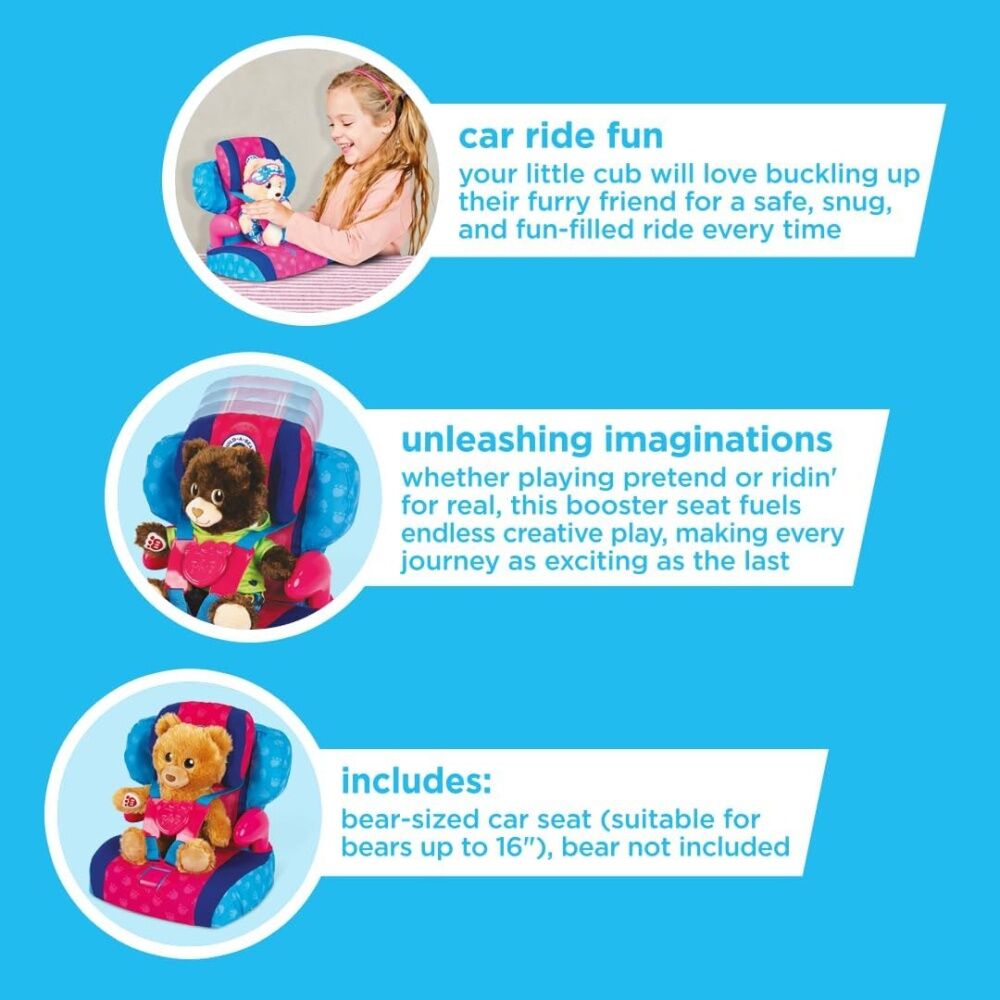 Casdon Furry Friend Car Booster Seat Accessory For Teddy Bear Toy 3y+