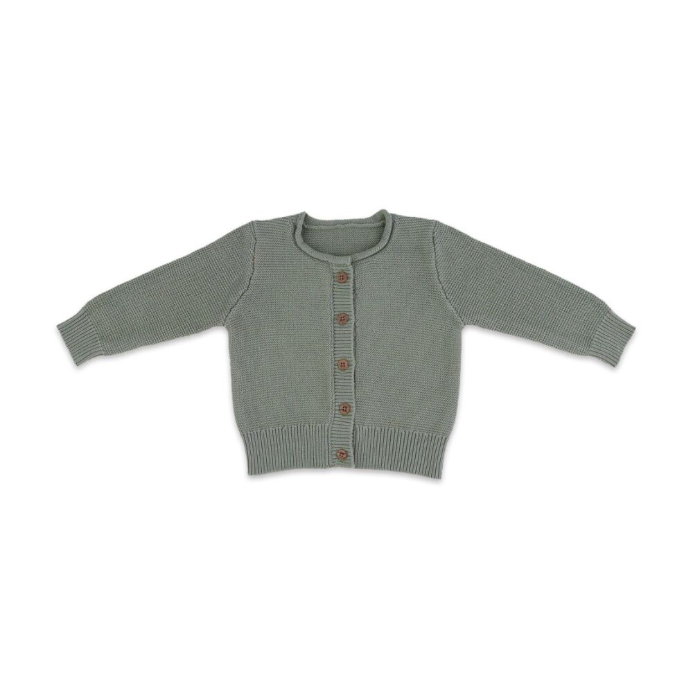The Peanutshell Baby Knitted Button Cardigan Winter Warming Wear Sage