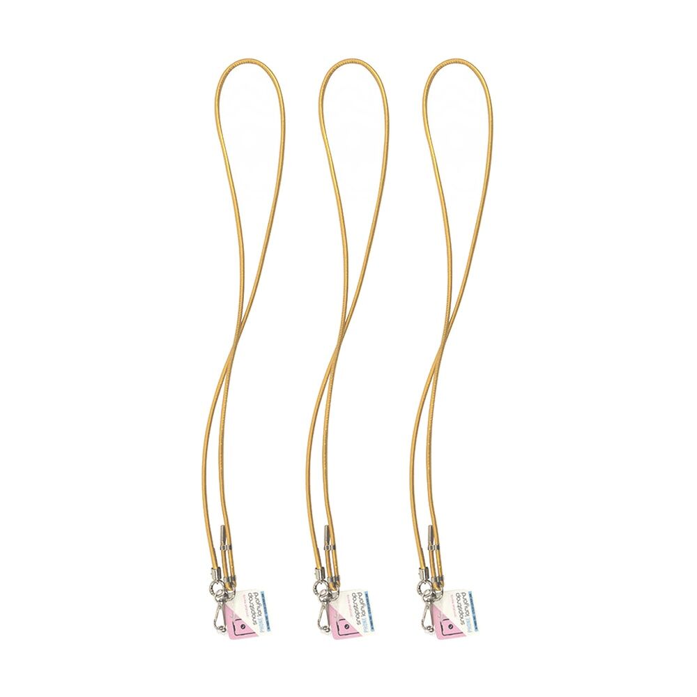 3PK Annabel Trends Snapstrap Phone Accessory Lanyard W/ Adjustable Strap Gold