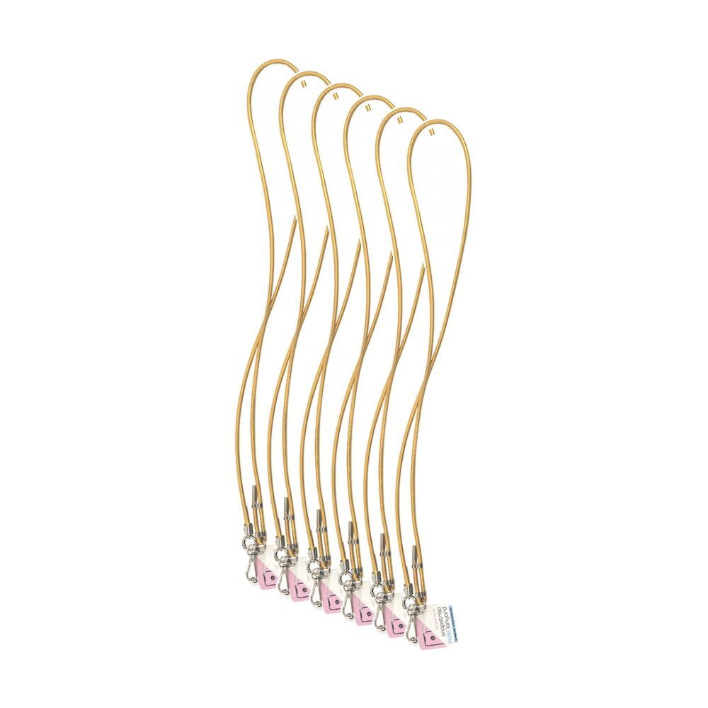 6PK Annabel Trends Snapstrap Phone Accessory Lanyard W/ Adjustable Strap Gold