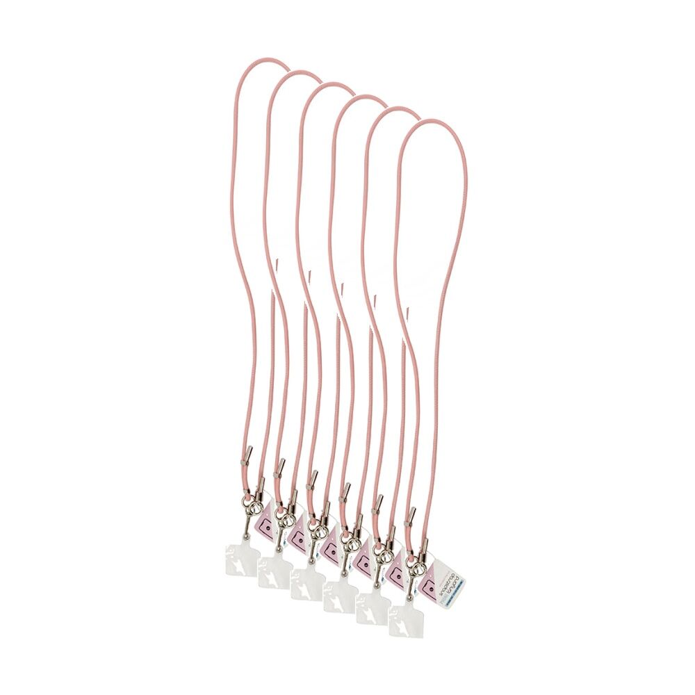 6PK Annabel Trends Snapstrap Phone Lanyard W/ Adjustable Strap Light Pink