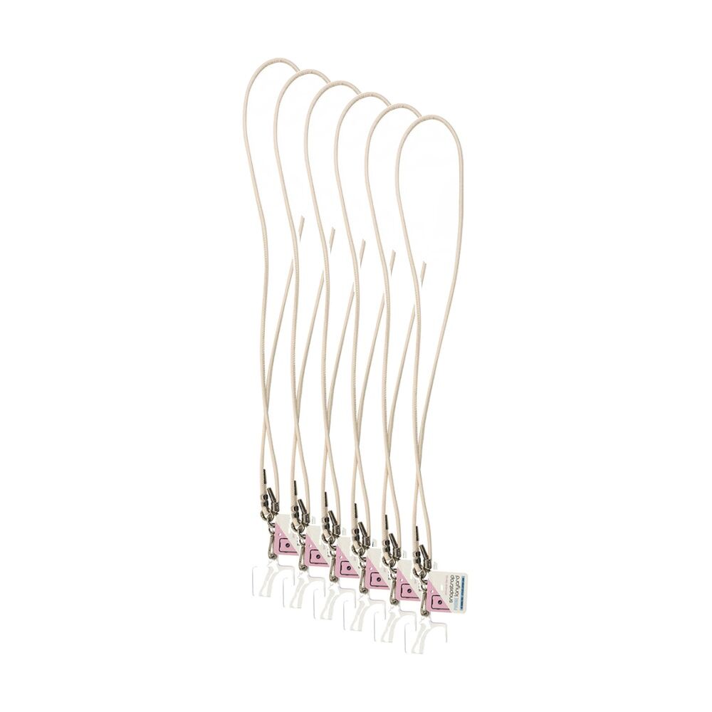 6PK Annabel Trends Snapstrap Phone Accessory Lanyard W/ Adjustable Strap White
