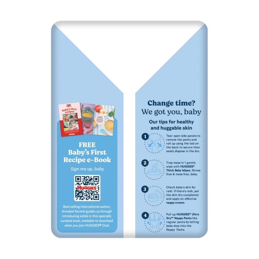 4x 36pc Huggies Ultra & Rapid Dry Nappy Pants Size 3 Boys 6-12kg