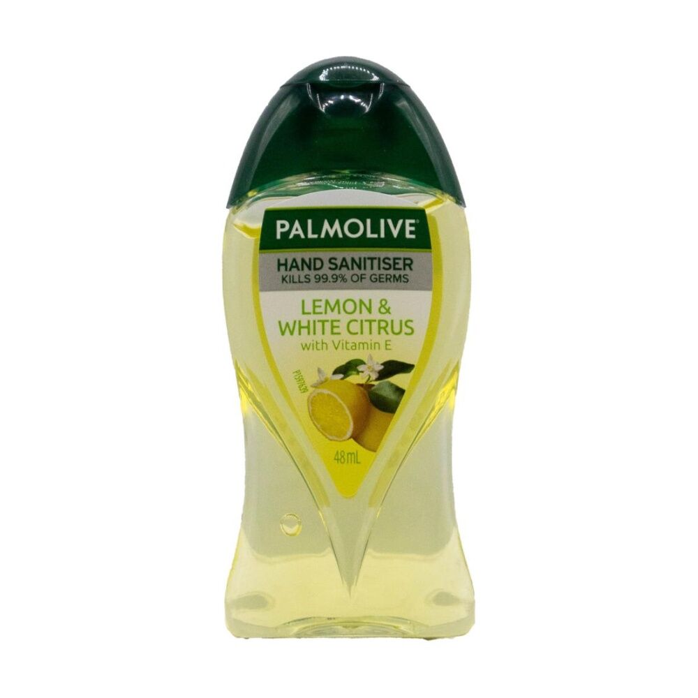 16PK Palmolive Lemon And White Citrus Scented Hand Sanitiser Bottle 48ml