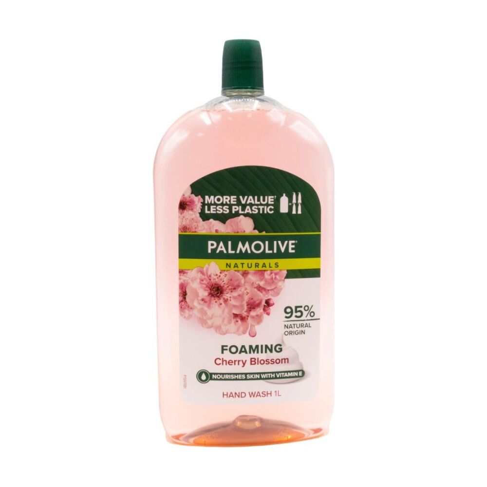 12PK Palmolive Naturals Nourishing Foaming Hand Wash 1L Refill Cherry Blossom
