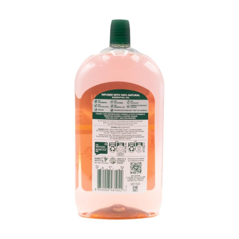 12PK Palmolive Naturals Nourishing Foaming Hand Wash 1L Refill Cherry Blossom